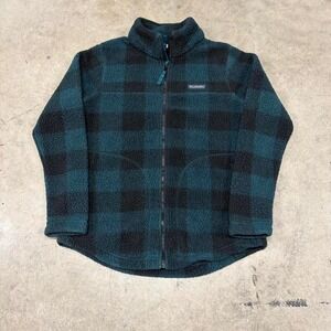 2000s columbia plaid fleece full zip